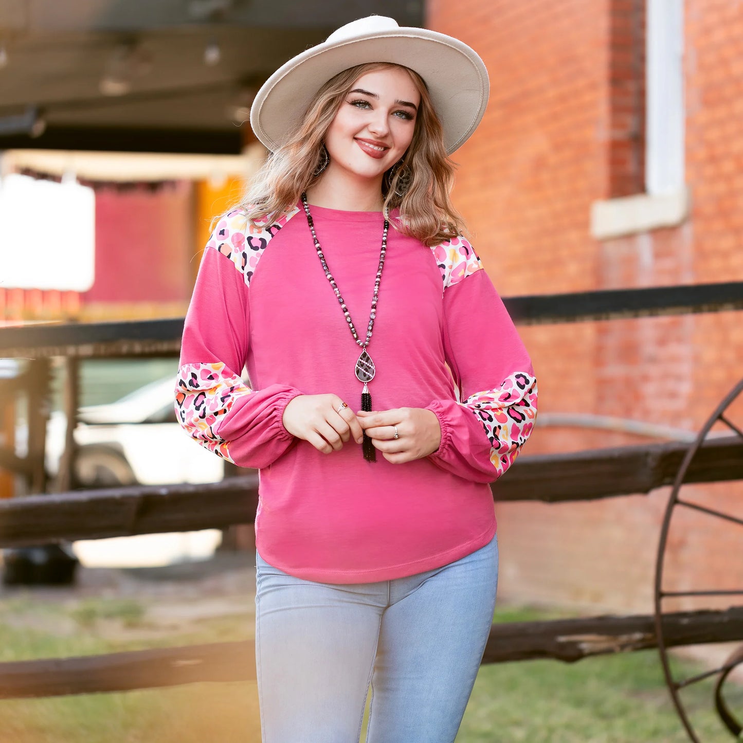 Wild Rose Cheetah Top