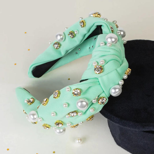 Mint Pearl Headband
