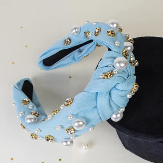 Baby Blue Pearl Headband