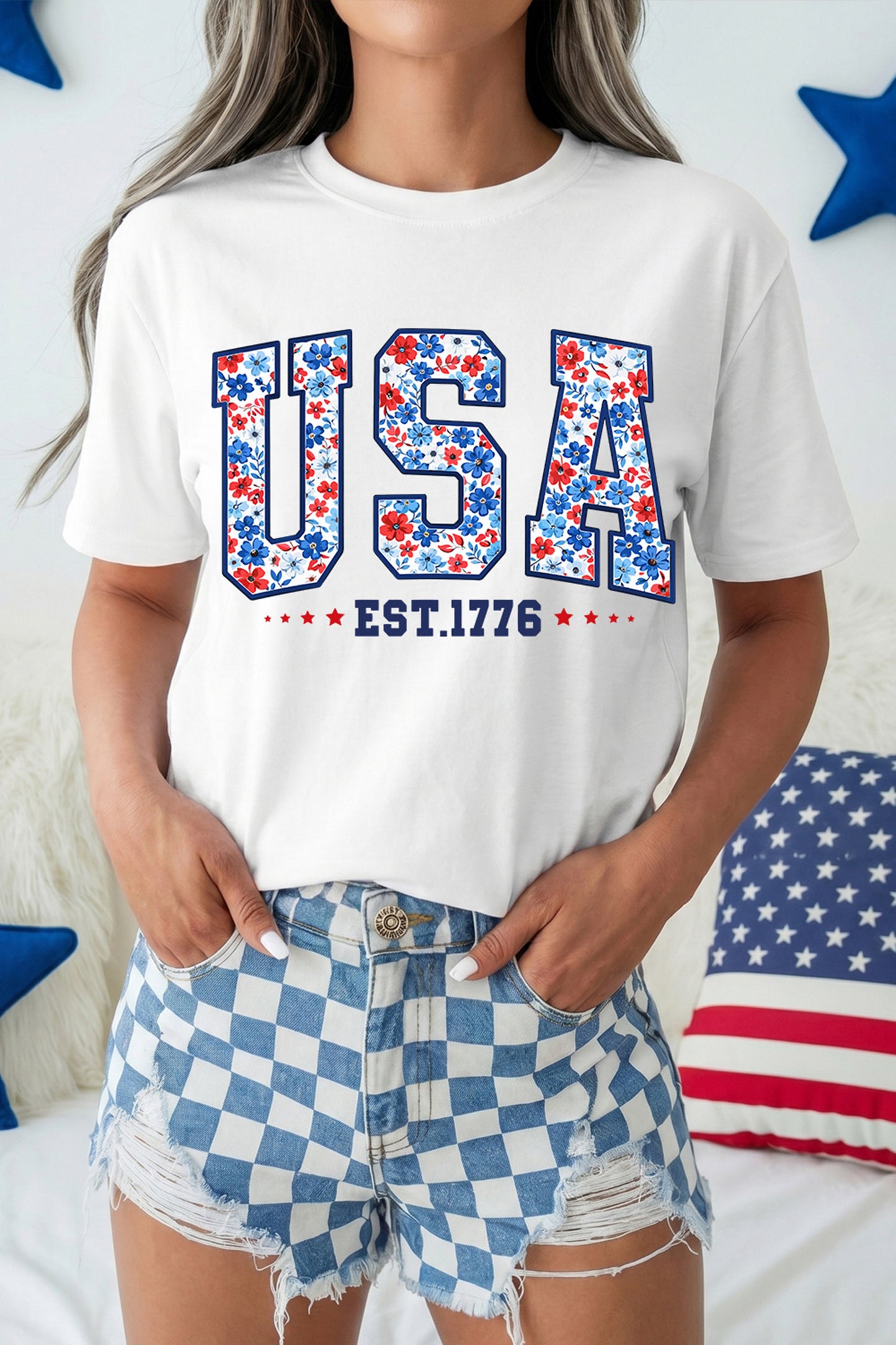 USA in Full Bloom Tee - PRE ORDER