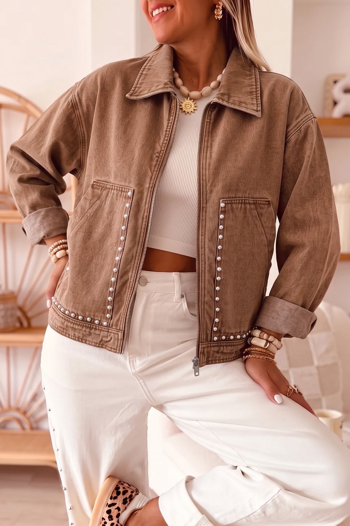Khaki Everyday Charm Jacket - PRE ORDER