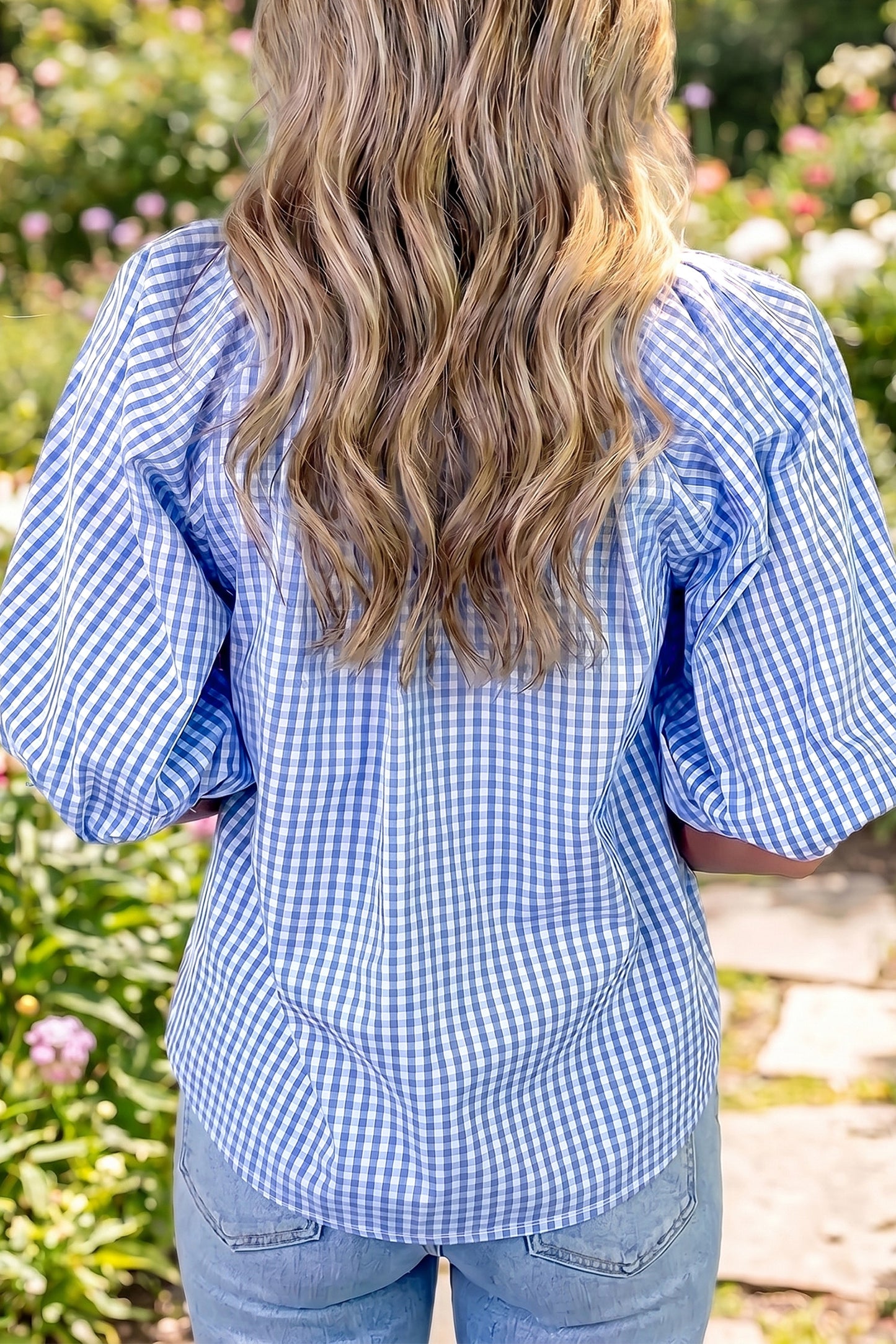 Blue Belle Gingham Top - PRE ORDER
