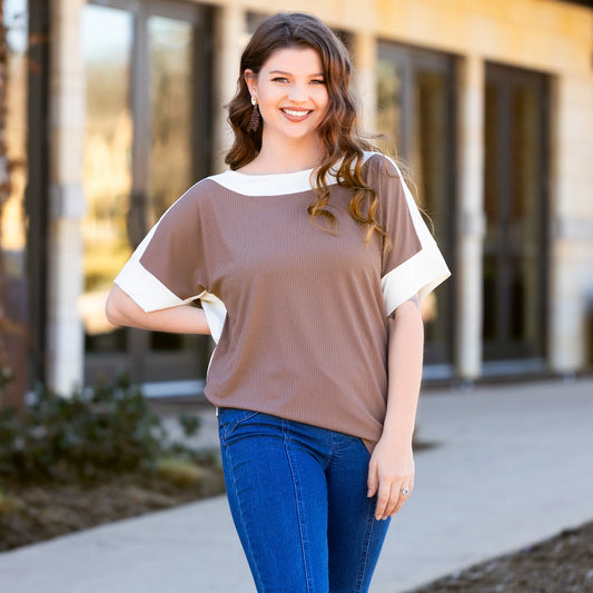 Sandshell Color Block Tee