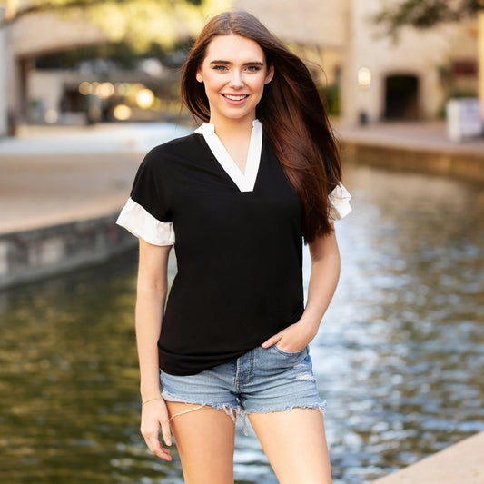 Midnight Frill Top