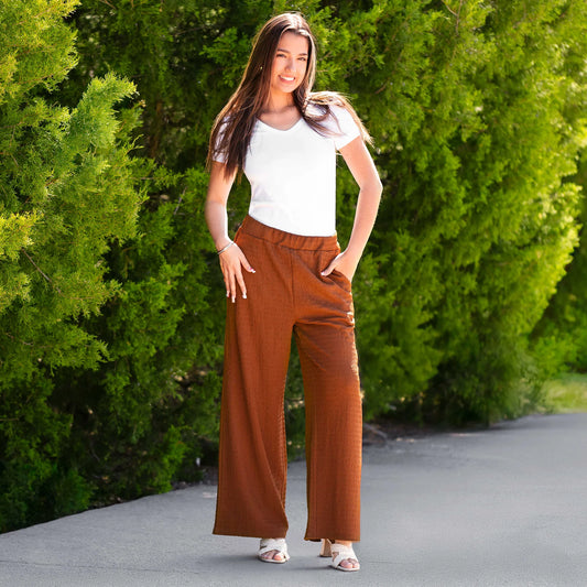 Summer Stroll Pants - in Brown