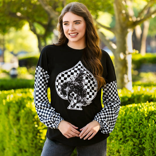 Wild Card Cowboy Top