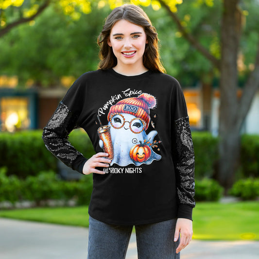 Pumpkin Spice Sparkle Top