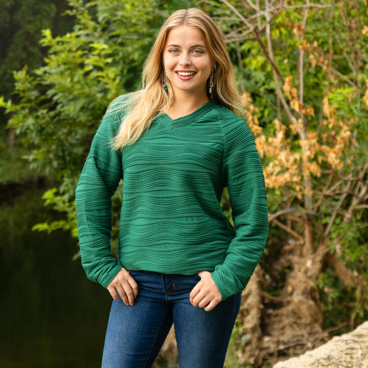 Evergreen V-Neck Top