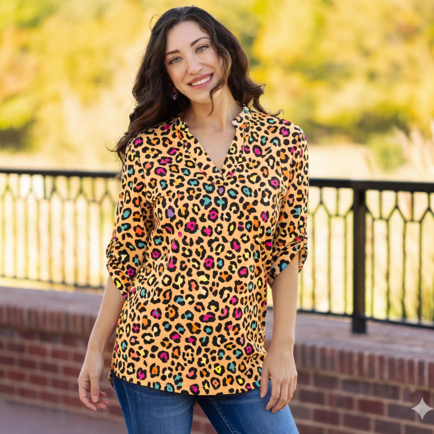 Wild Bloom Leopard Top