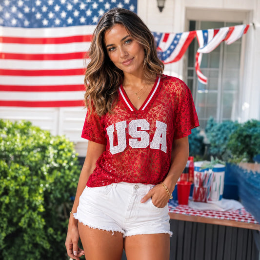 Liberty Lace USA Top