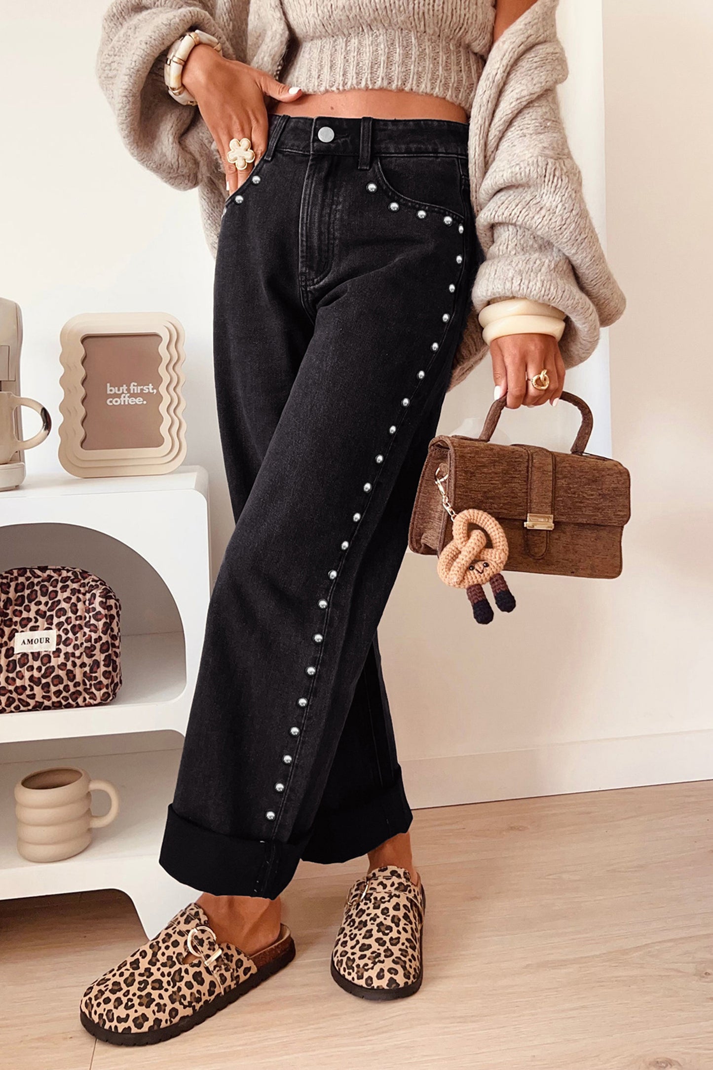 Silver Belle Studded Jeans - PRE ORDER