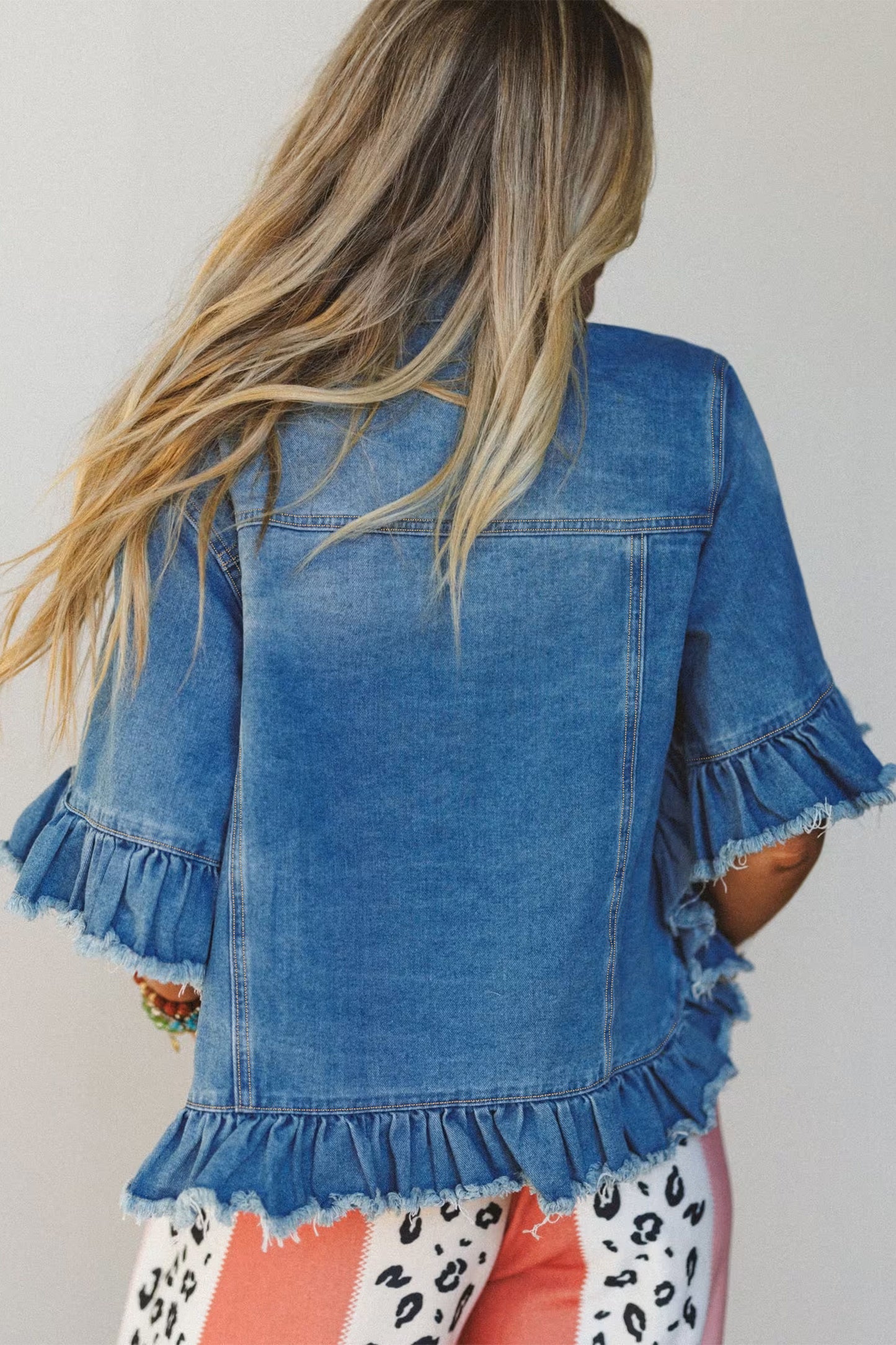 Ruffle Denim Jacket - PRE ORDER