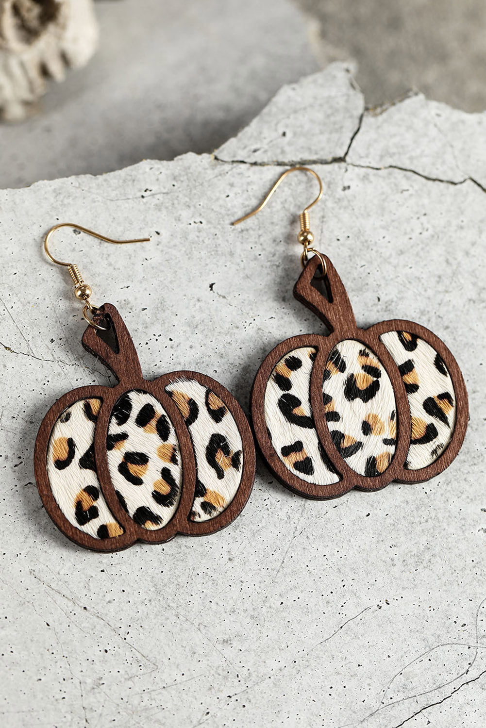 Wood Pumpkin Earrings - PRE ORDER
