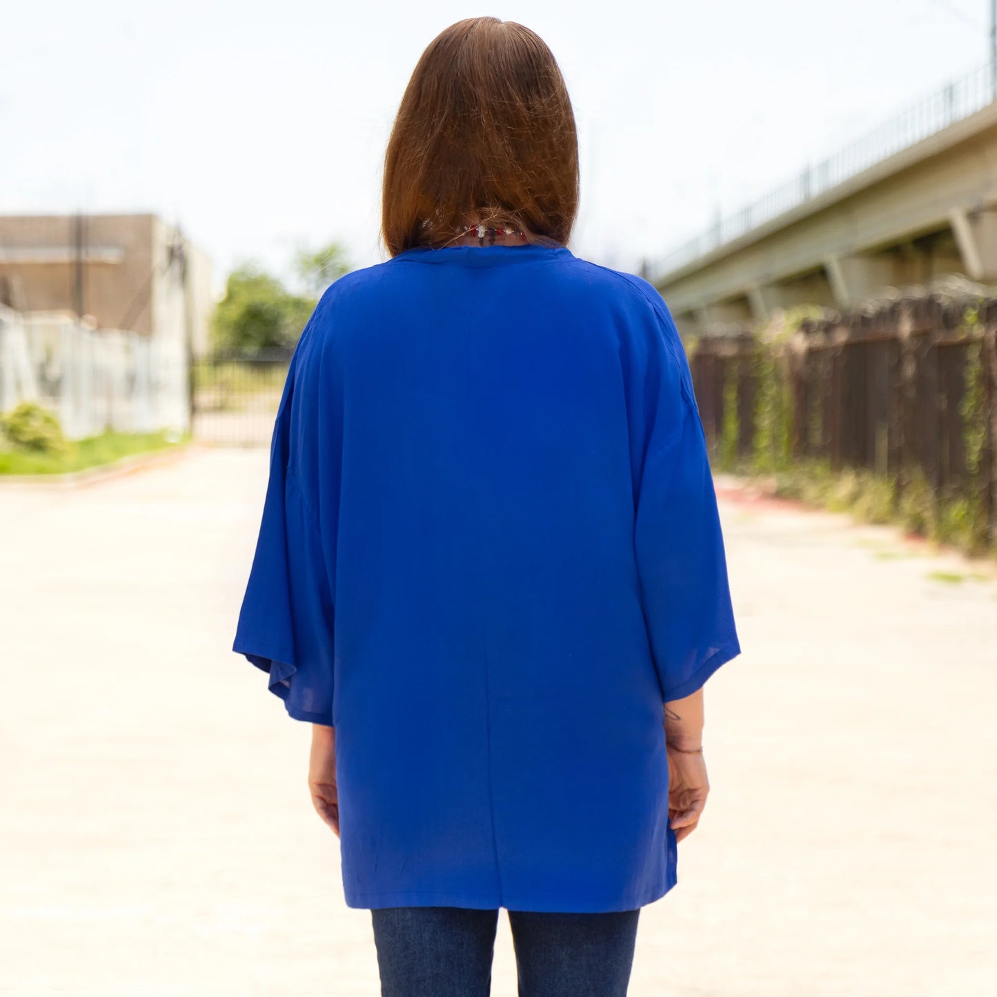 Meadow Mist Duster - in Royal Blue