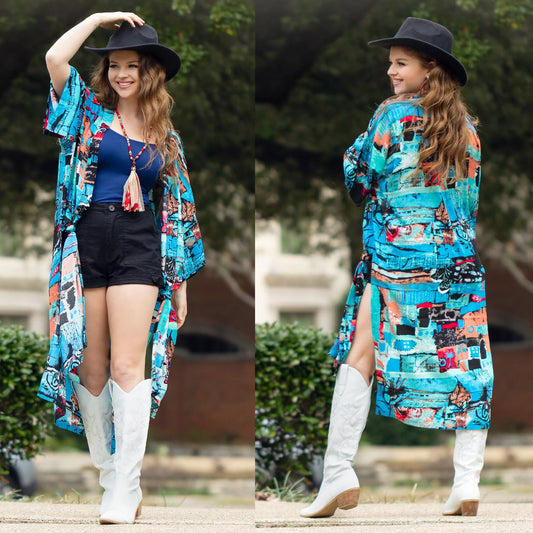 Sunset Mosaic Duster