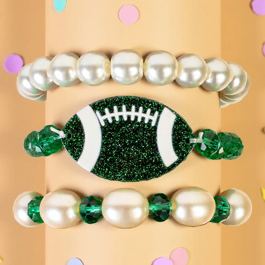 Pearl & Pigskin Bracelet Stack