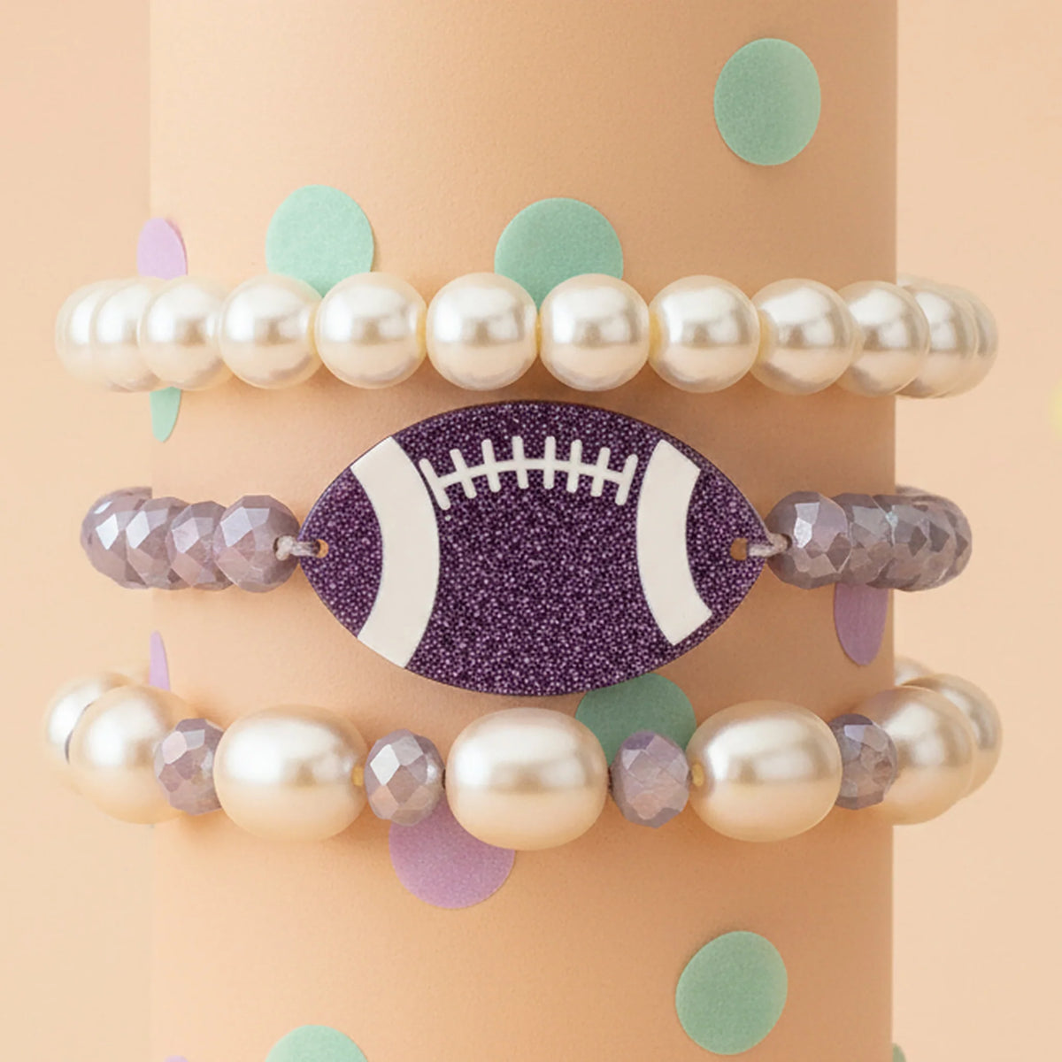 Pearl & Pigskin Bracelet Stack