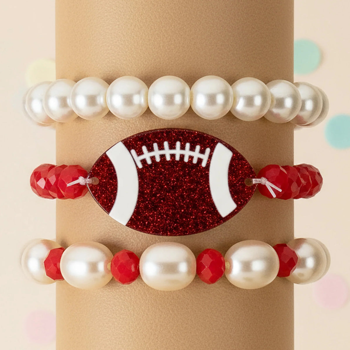 Pearl & Pigskin Bracelet Stack