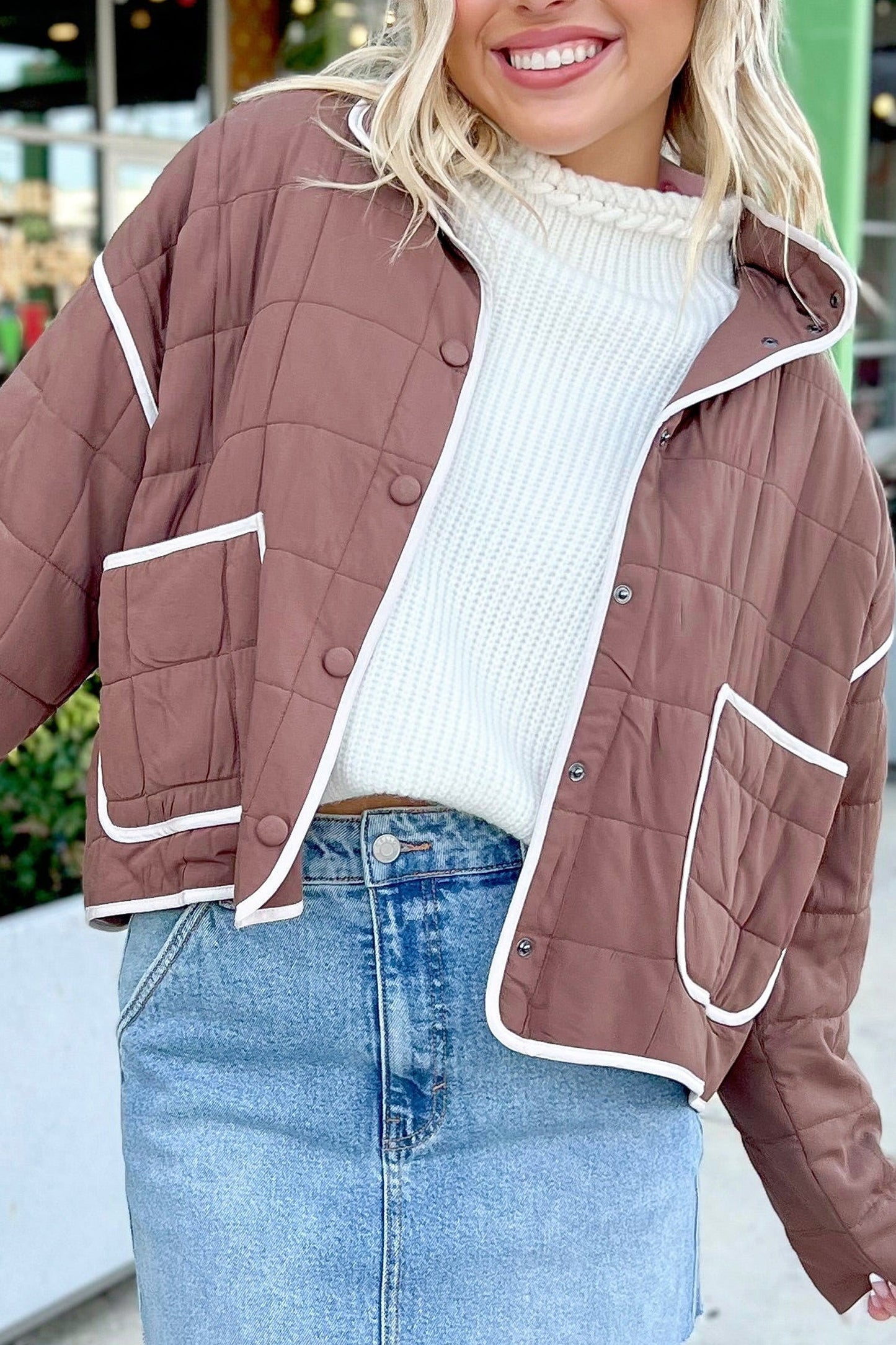 Mauve Meadow Quilted Jacket - PRE ORDER