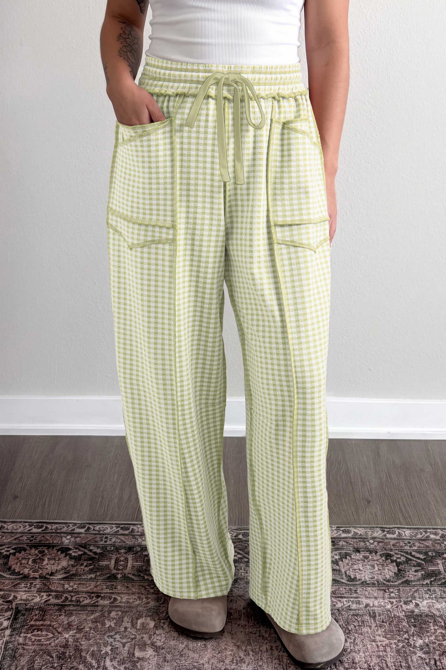 Minty Autumn Plaid Pants - PRE ORDER