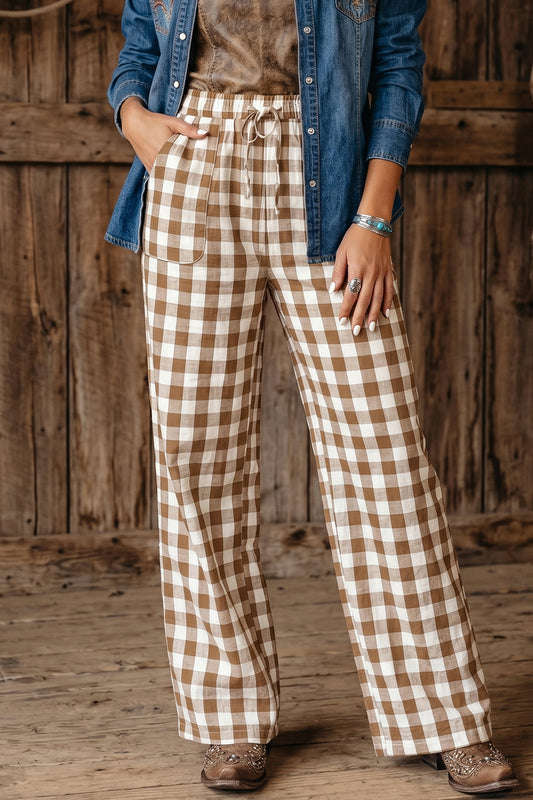 Western Charm Checkered Pants - PRE ORDER