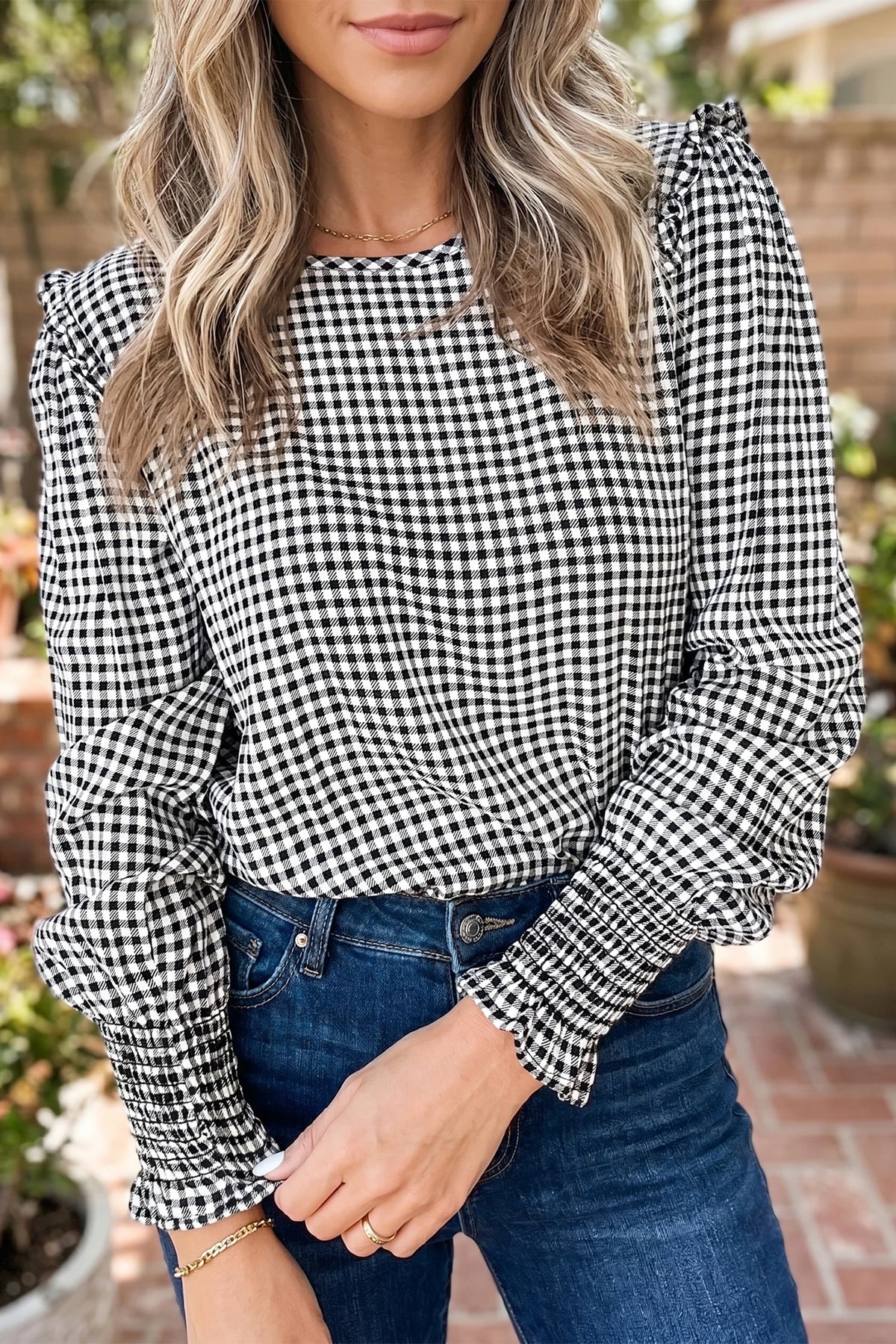 Southern Gingham Ruffle Top - PRE ORDER