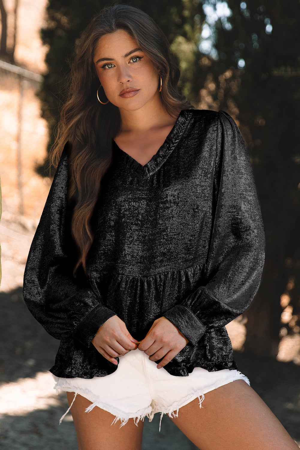Radiant Charm Metallic Blouse - PRE ORDER