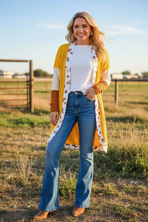 Sunflower Saddle Cardigan