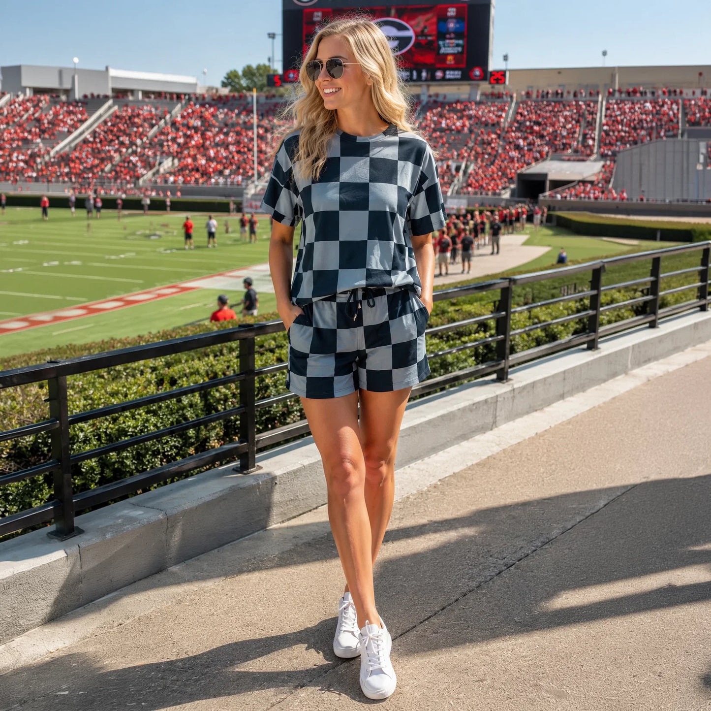 Blue Belle Checkered Set