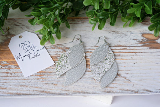 Three layer earrings
