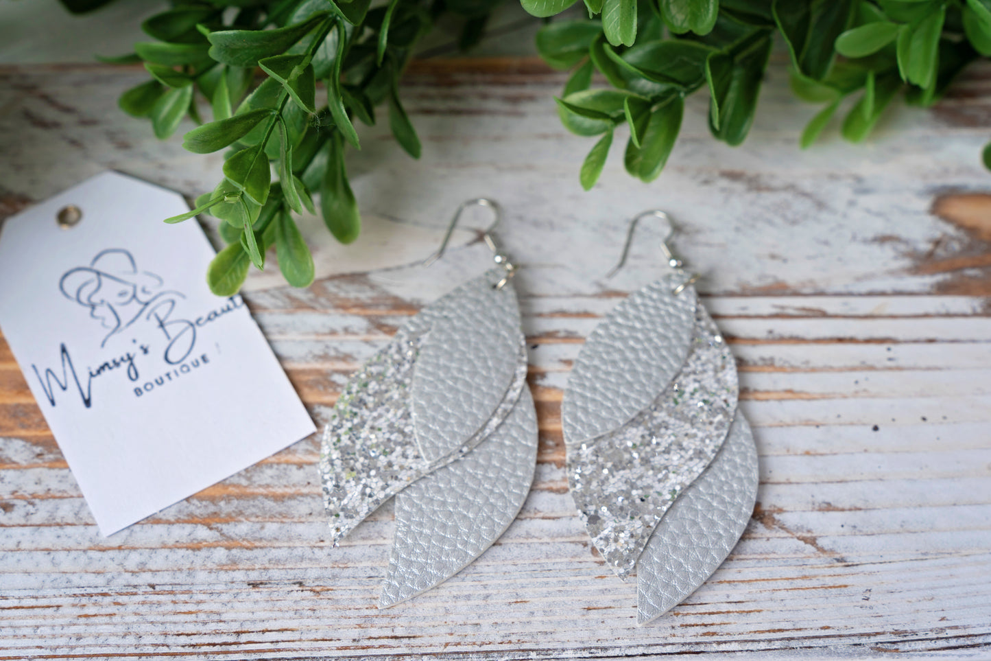 Three layer earrings