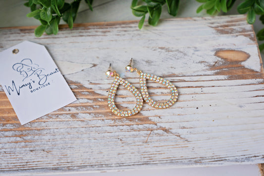 Rhinestone Teardrop Earrings