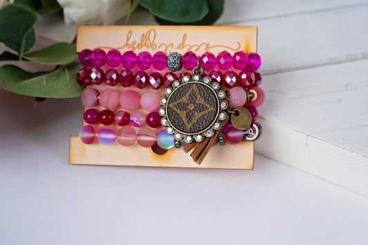 Hot Pink Stackable Braclets