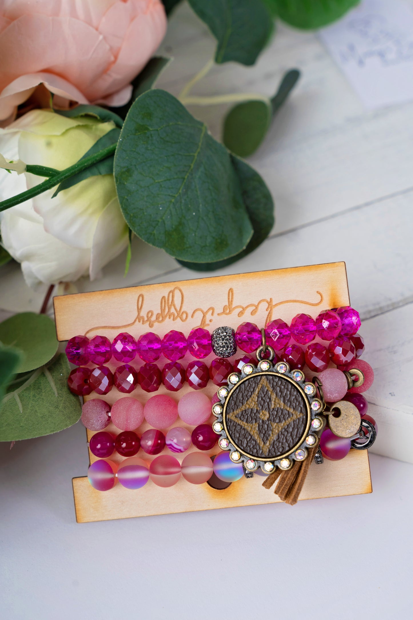 Hot Pink Stackable Braclets
