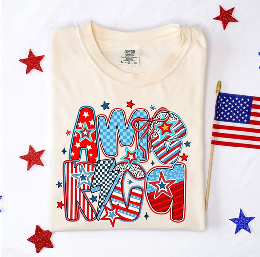 Star Spangled Stacked Tee - PRE ORDER