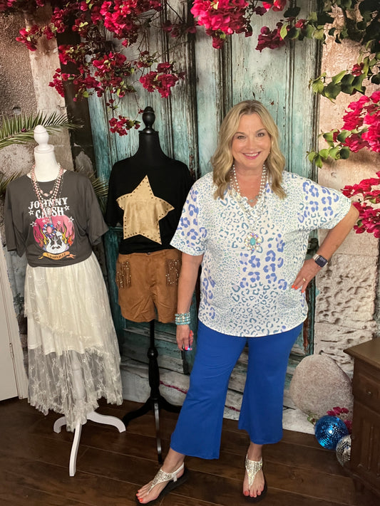 Azure Wild Blouse
