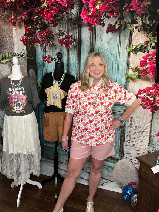 Garden Stripe Delight Top