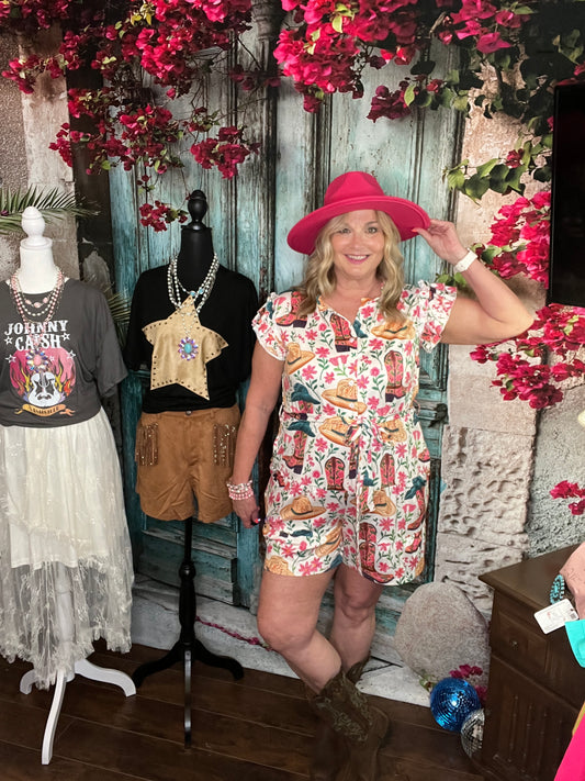 Cowgirl Bloom Romper