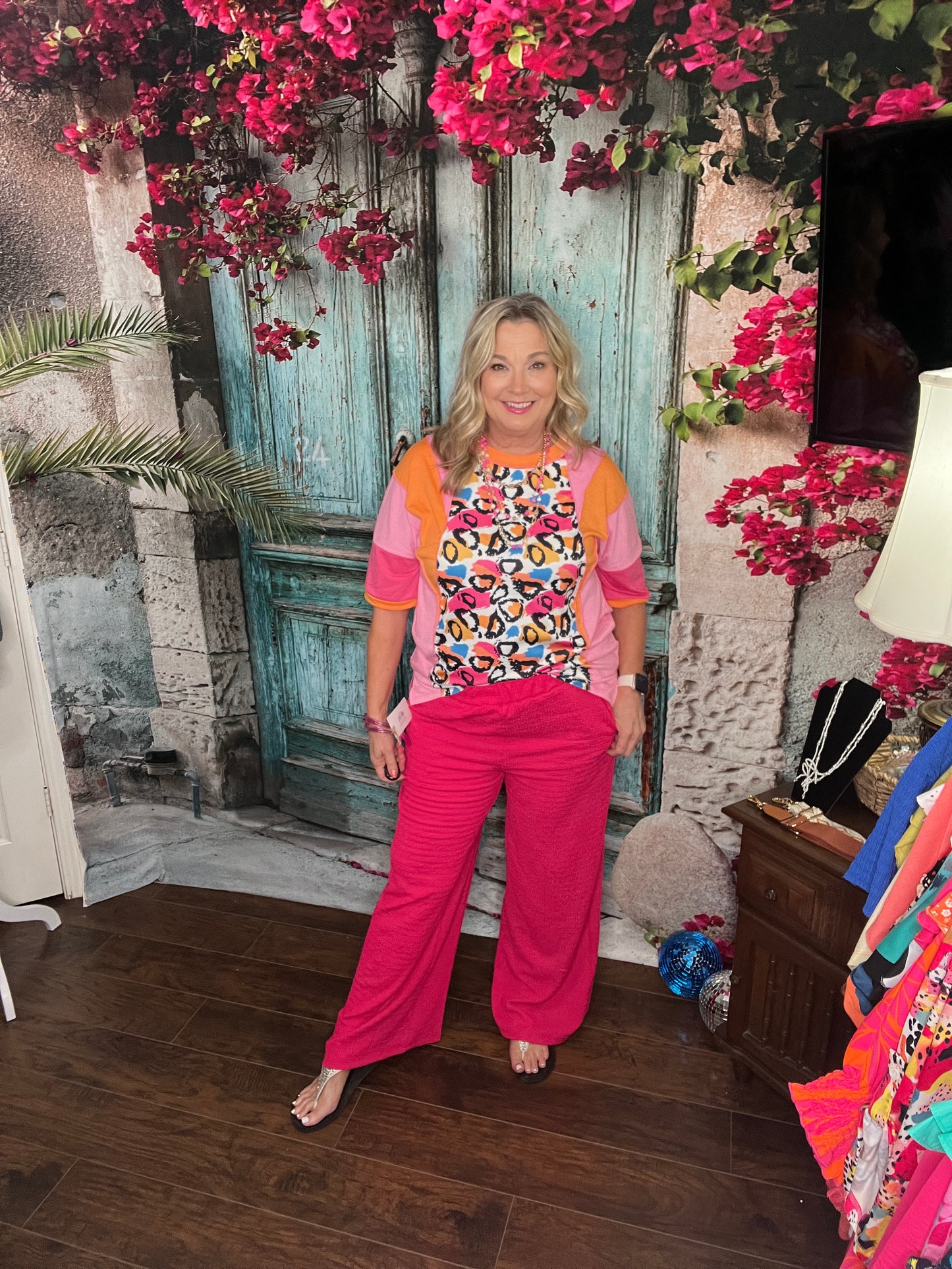 Summer Stroll Pants - Hot Pink