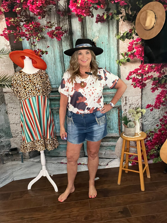Cow Print Top