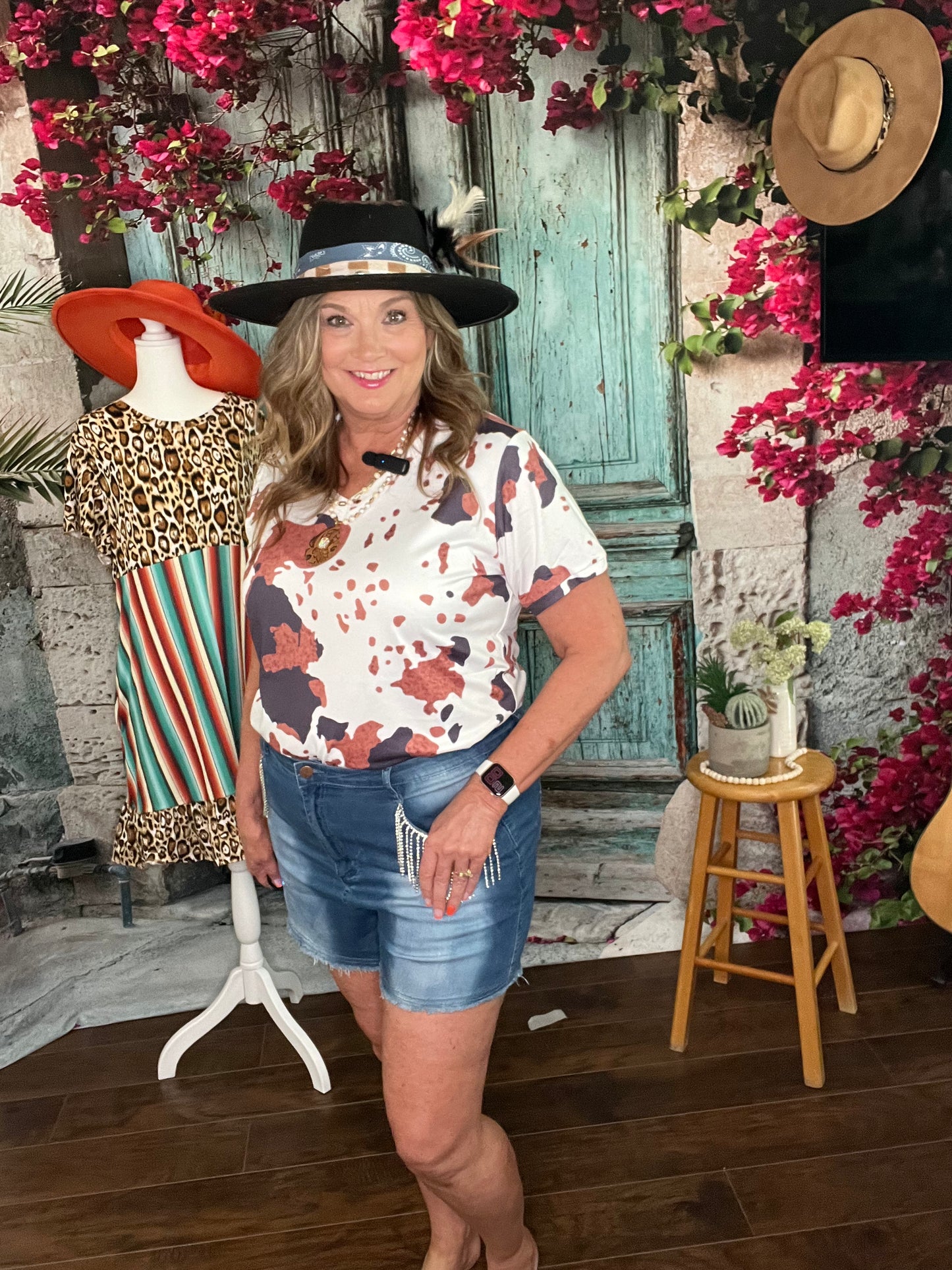 Cow Print Top