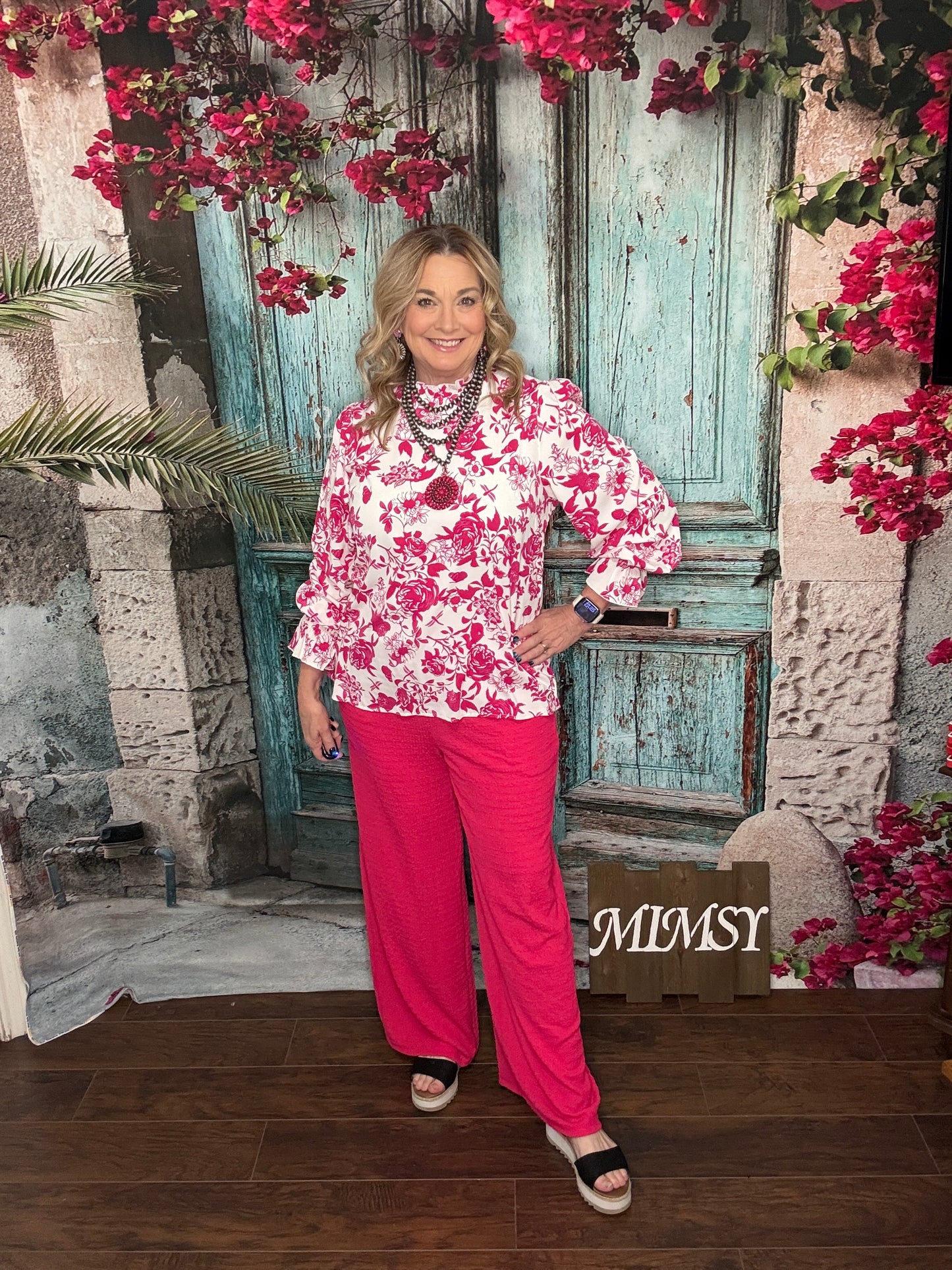 Rosy Elegance Blouse
