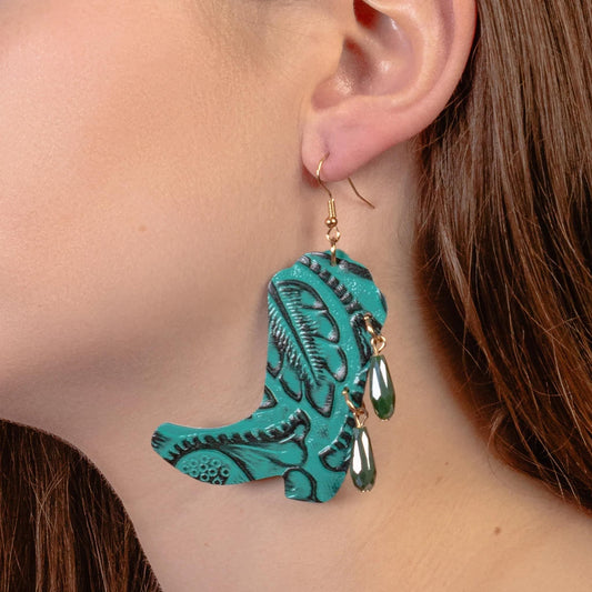 Cowgirl Sparkle Boot Earrings