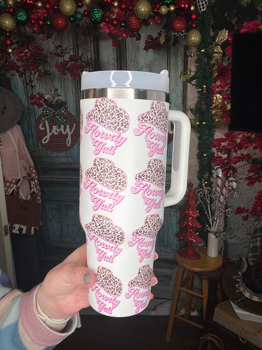 Howdy Y'all 40oz Handle Cup