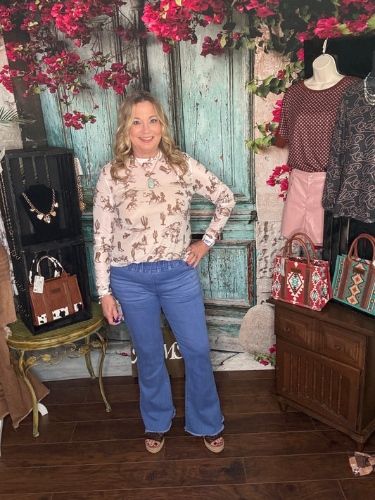 Bluebonnet Breeze Flare Jeans