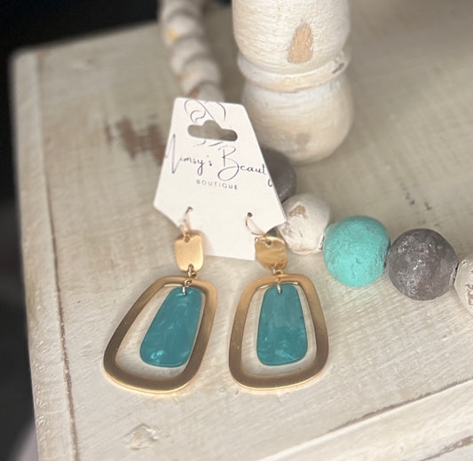 Golden Horizon Dangle Earrings
