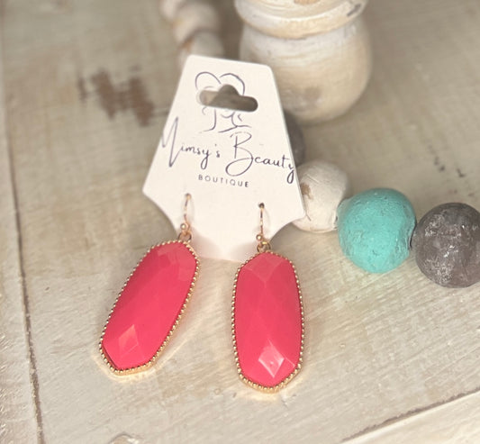 Rose Glow Dangle Earrings