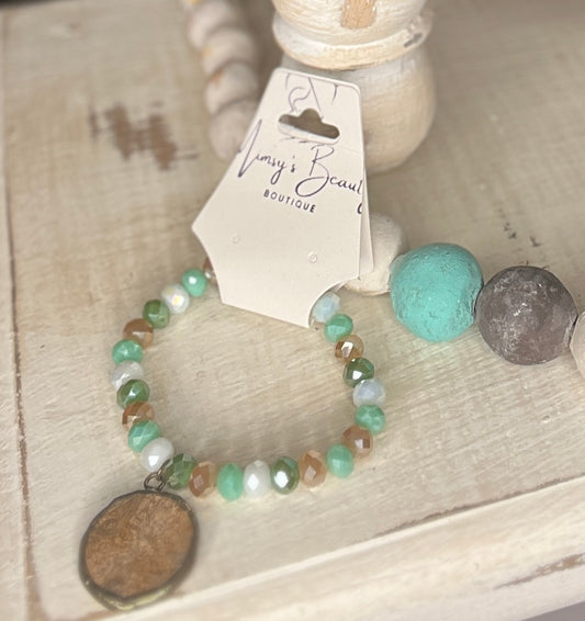 Mint Medallion Bracelet