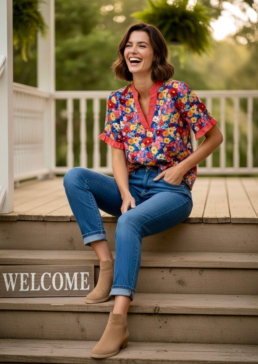 Sunset Bloom Top