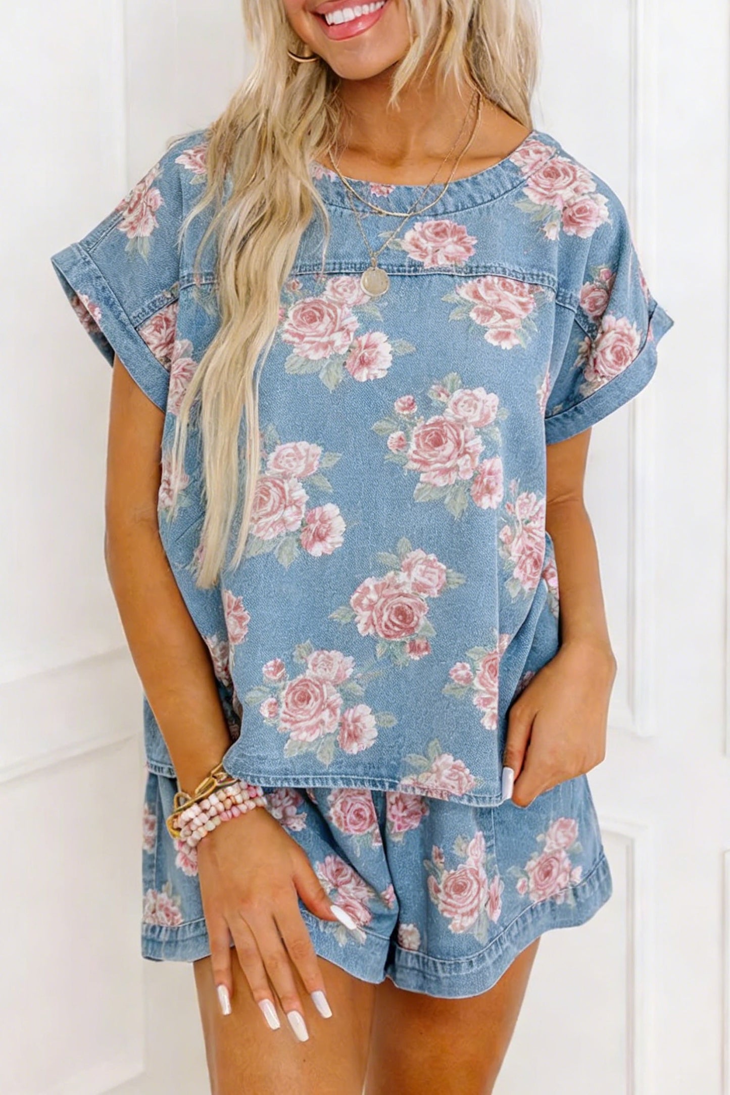 Rosalie Bloom Denim Set - PRE ORDER